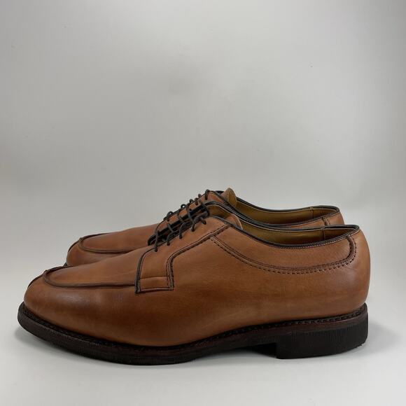 Allen Edmonds Stockbridge Split Toe Derby Shoes Brown Leather Mens 10 EEE Walnut main image 9